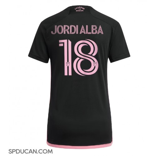 Zenski Nogometni Dres Inter Miami Jordi Alba #18 Gostujuci 2023-24 Kratak Rukav